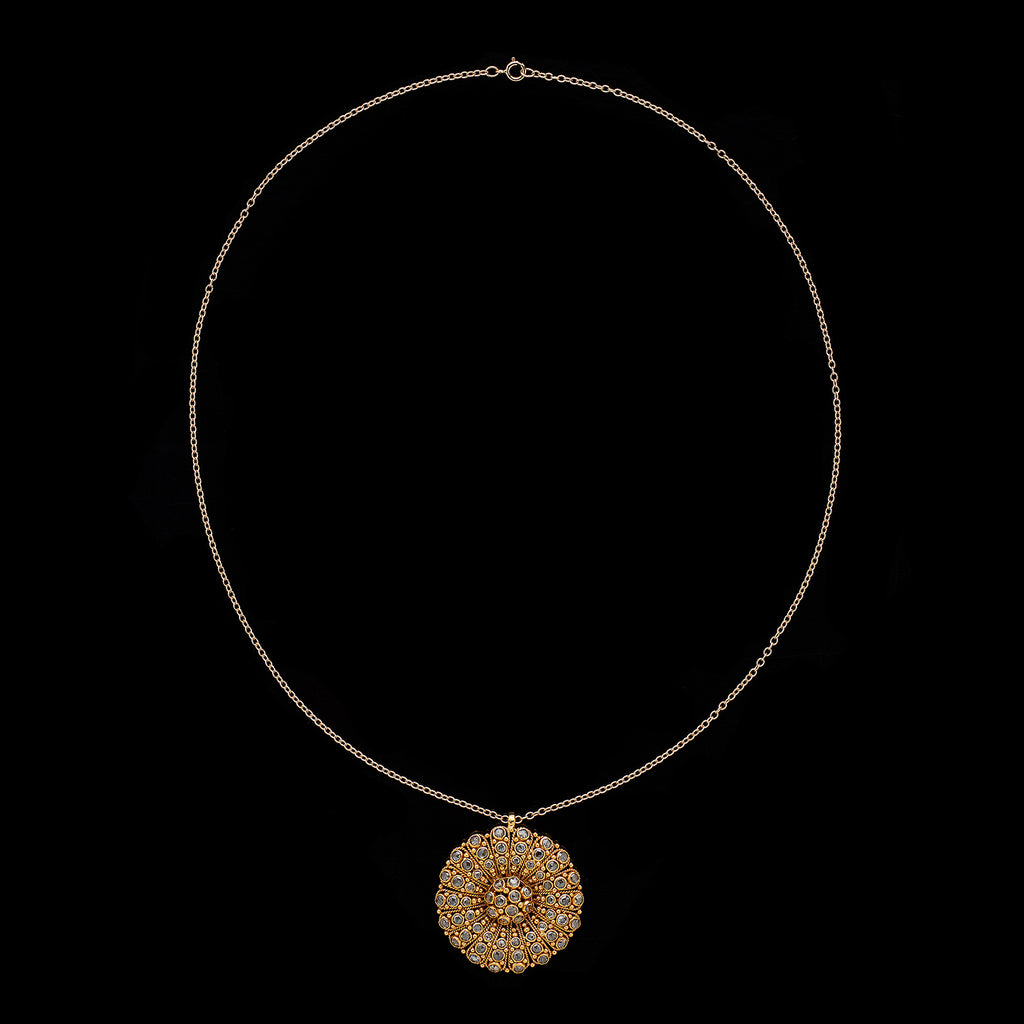 Rose-Cut Diamond & 18k Gold Pendant
