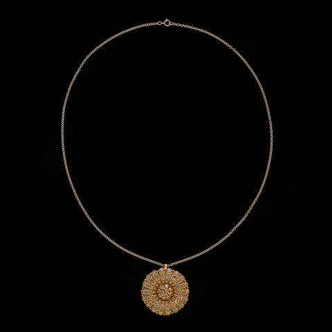 Rose-Cut Diamond & 18k Gold Pendant