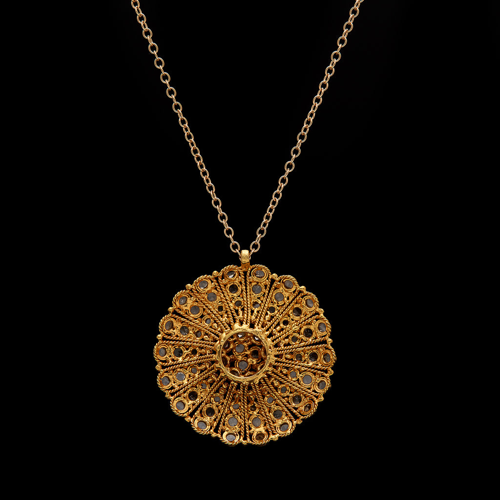 Rose-Cut Diamond & 18k Gold Pendant