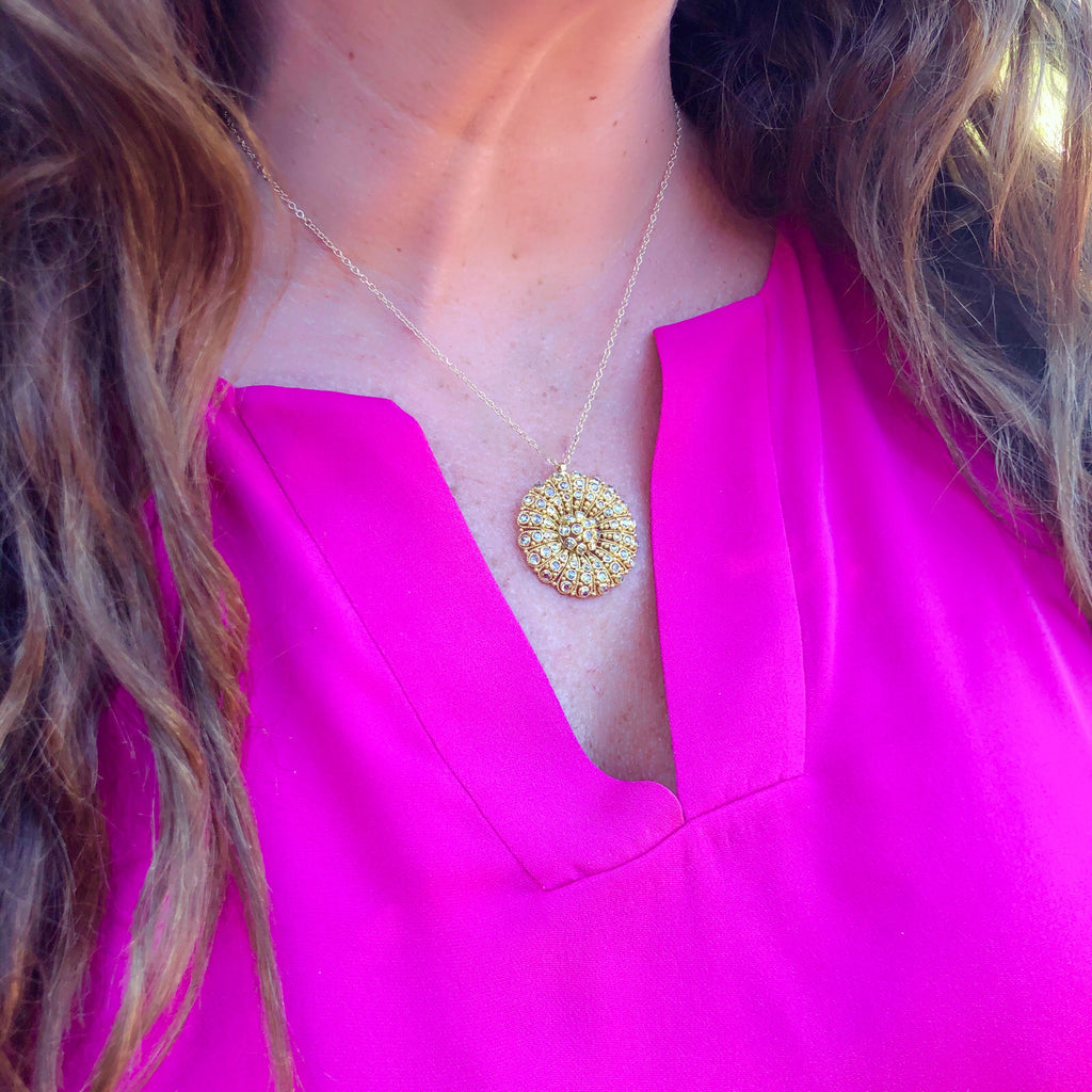 Rose-Cut Diamond & 18k Gold Pendant