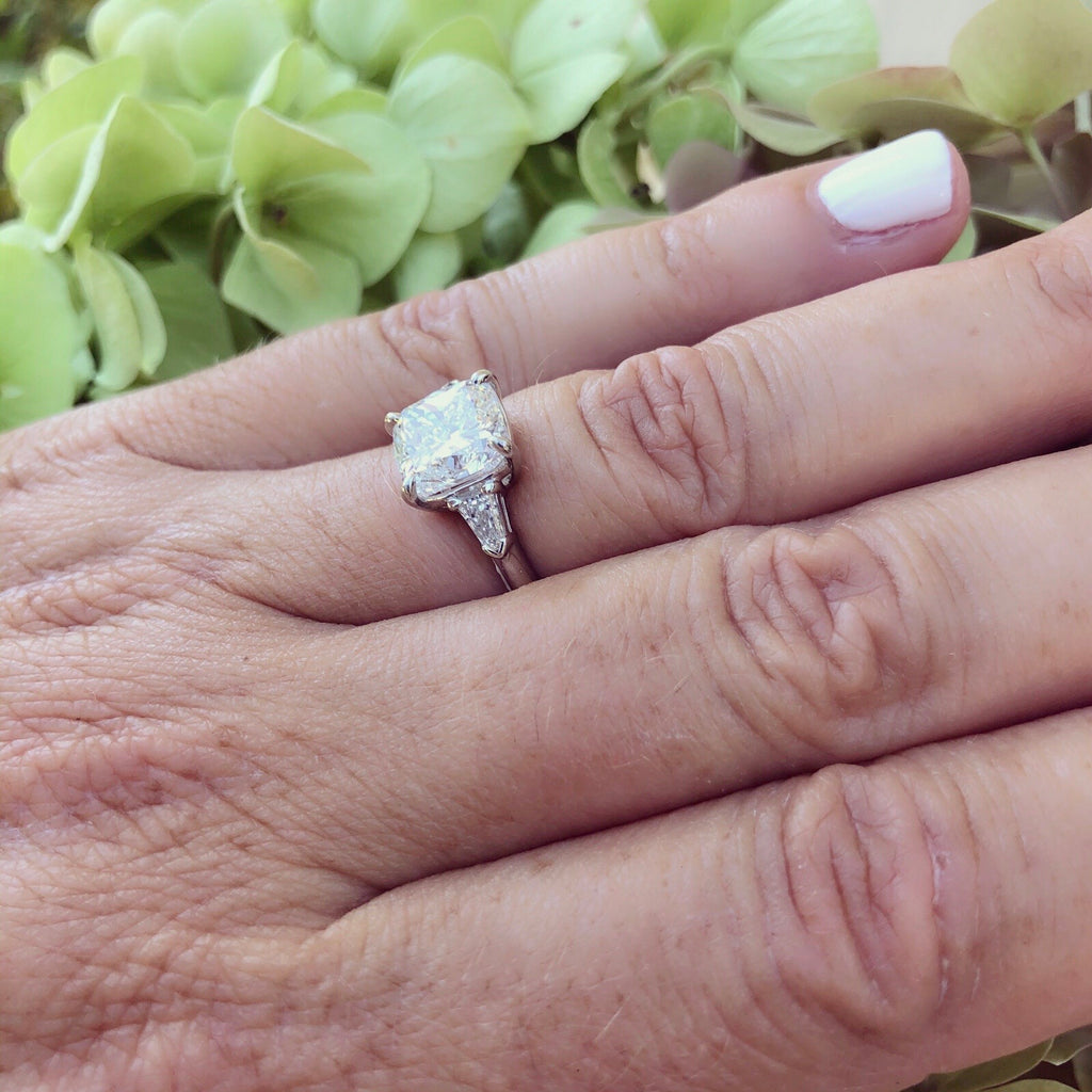 GIA 3.01-ct. F/VS1 Cushion Diamond Ring