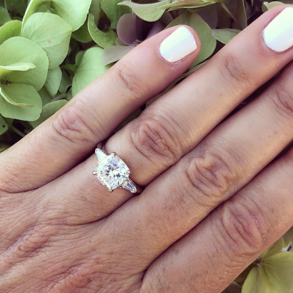 GIA 3.01-ct. F/VS1 Cushion Diamond Ring