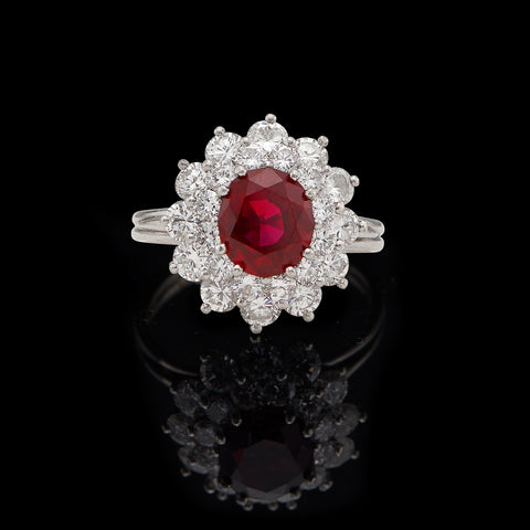 Tiffany & Co. Ruby & Diamond Ring