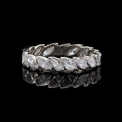 Marquise Diamond & Platinum Eternity Band