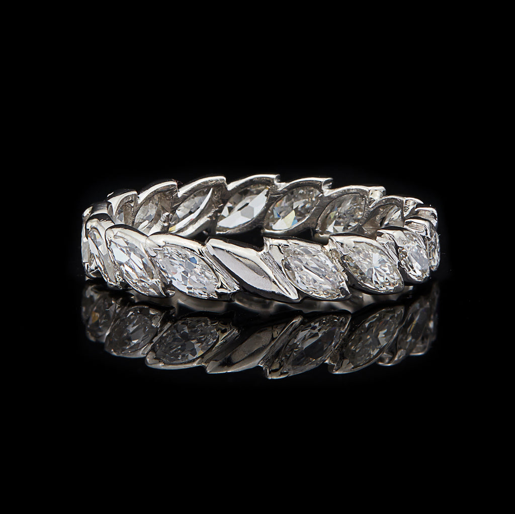 Marquise Diamond & Platinum Eternity Band