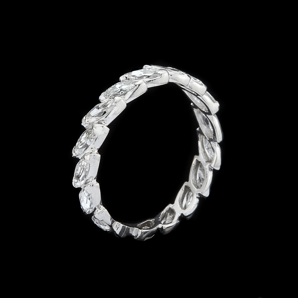 Marquise Diamond & Platinum Eternity Band