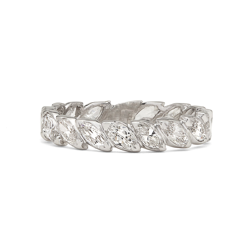 Marquise Diamond & Platinum Eternity Band