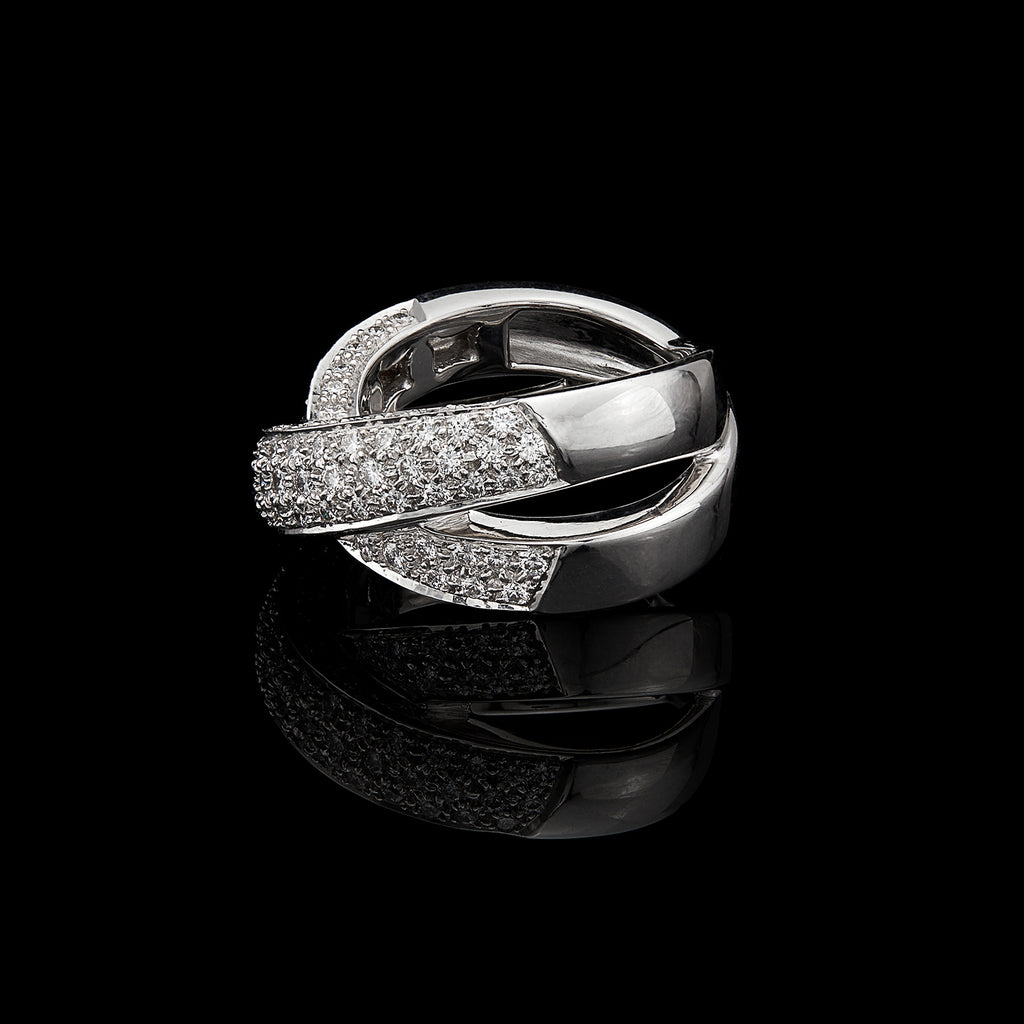 Hans D. Krieger Diamond & 18k White Gold Ring