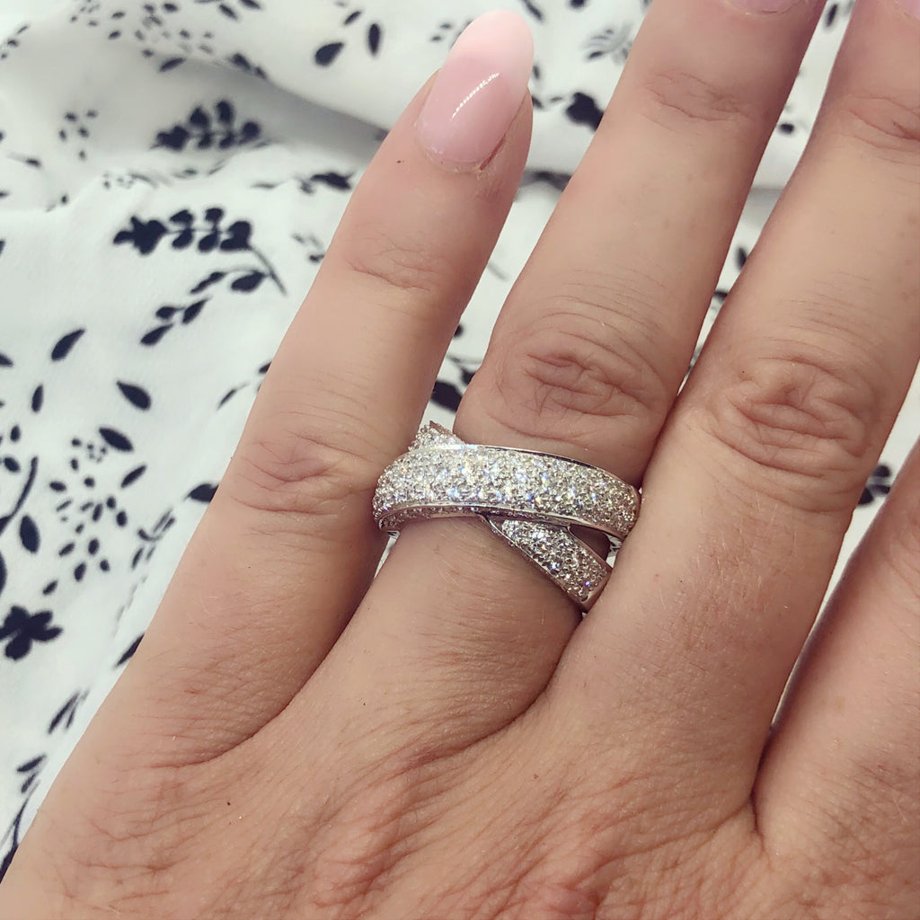 Hans D. Krieger Diamond & 18k White Gold Ring