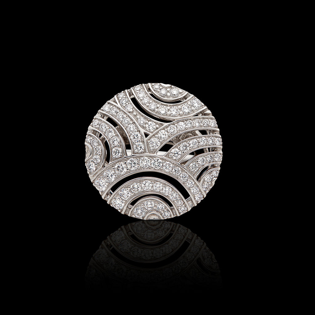 Gubelin Diamond & 18k White Gold Ring