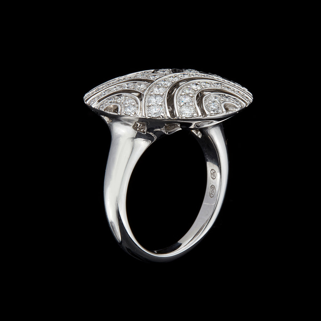 Gubelin Diamond & 18k White Gold Ring