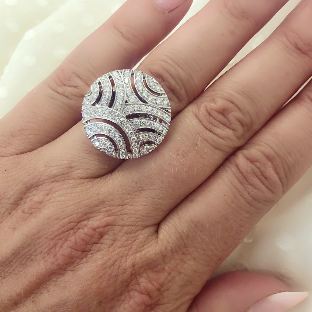 Gubelin Diamond & 18k White Gold Ring