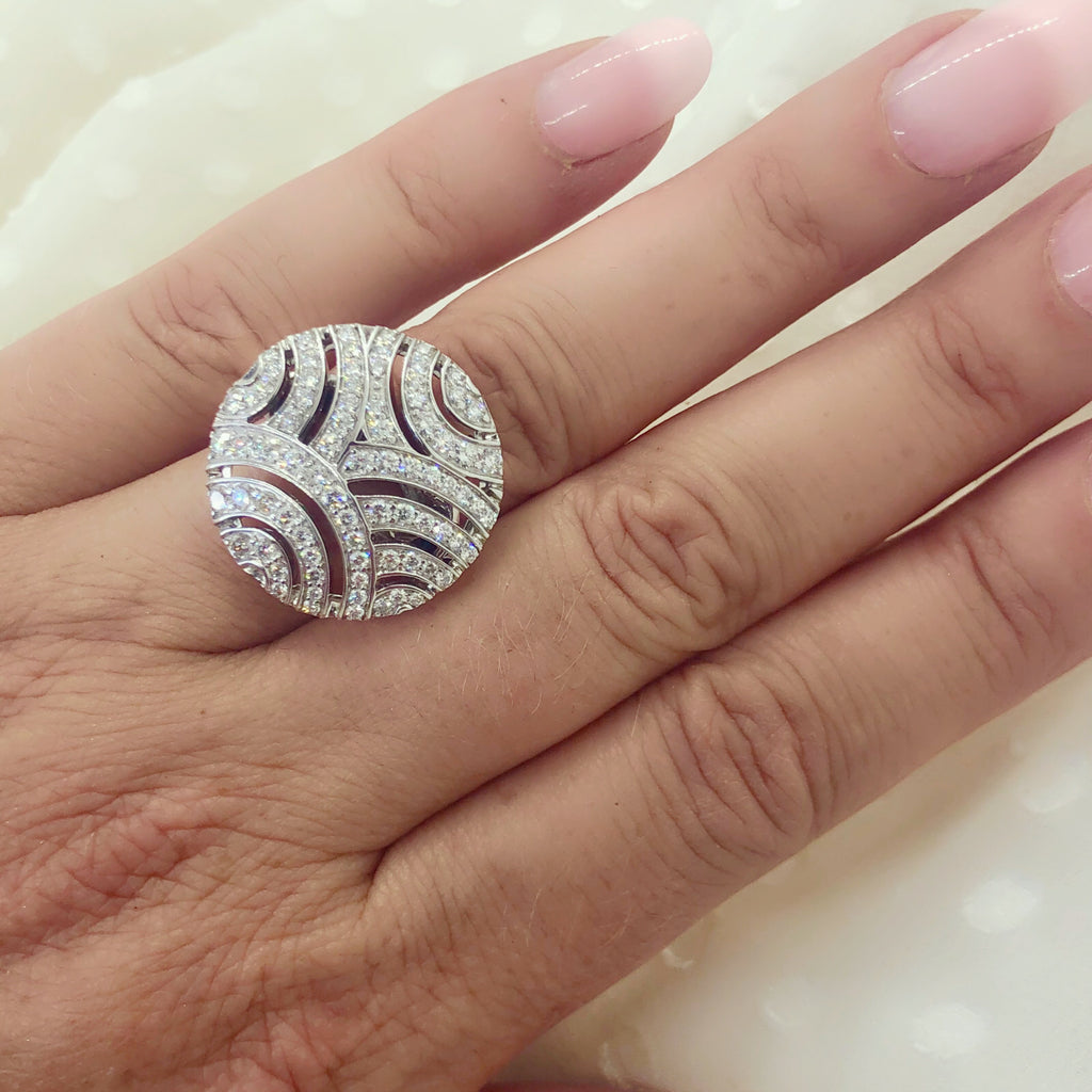 Gubelin Diamond & 18k White Gold Ring