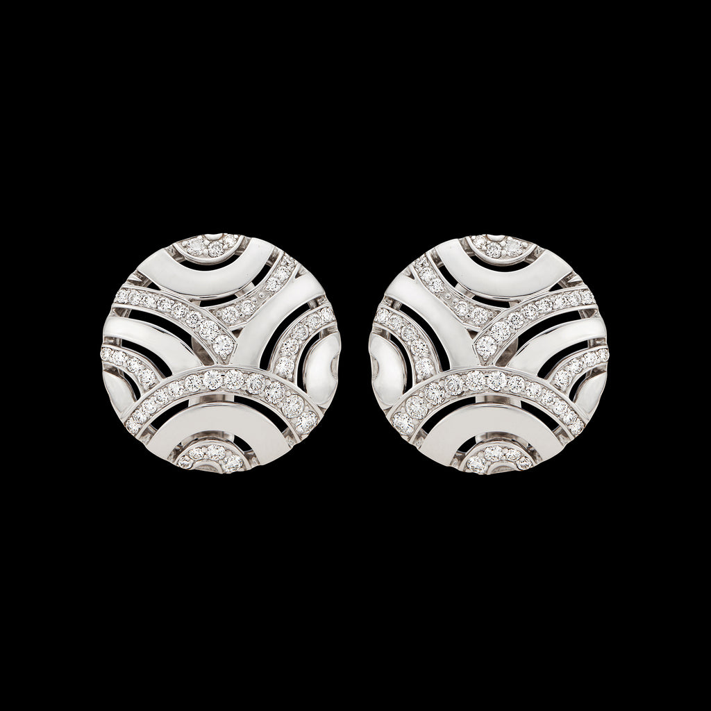 Gubelin Diamond & 18k White Gold Earrings