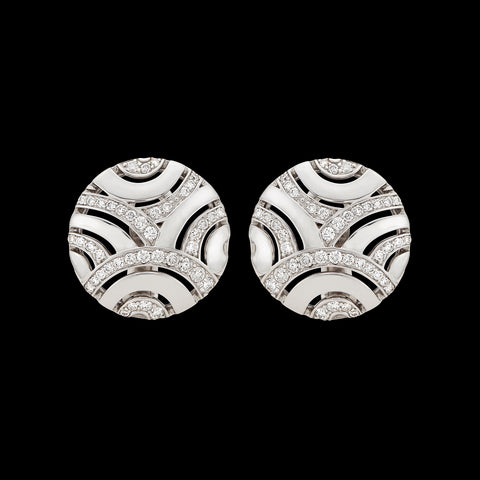 Gubelin Diamond & 18k White Gold Earrings