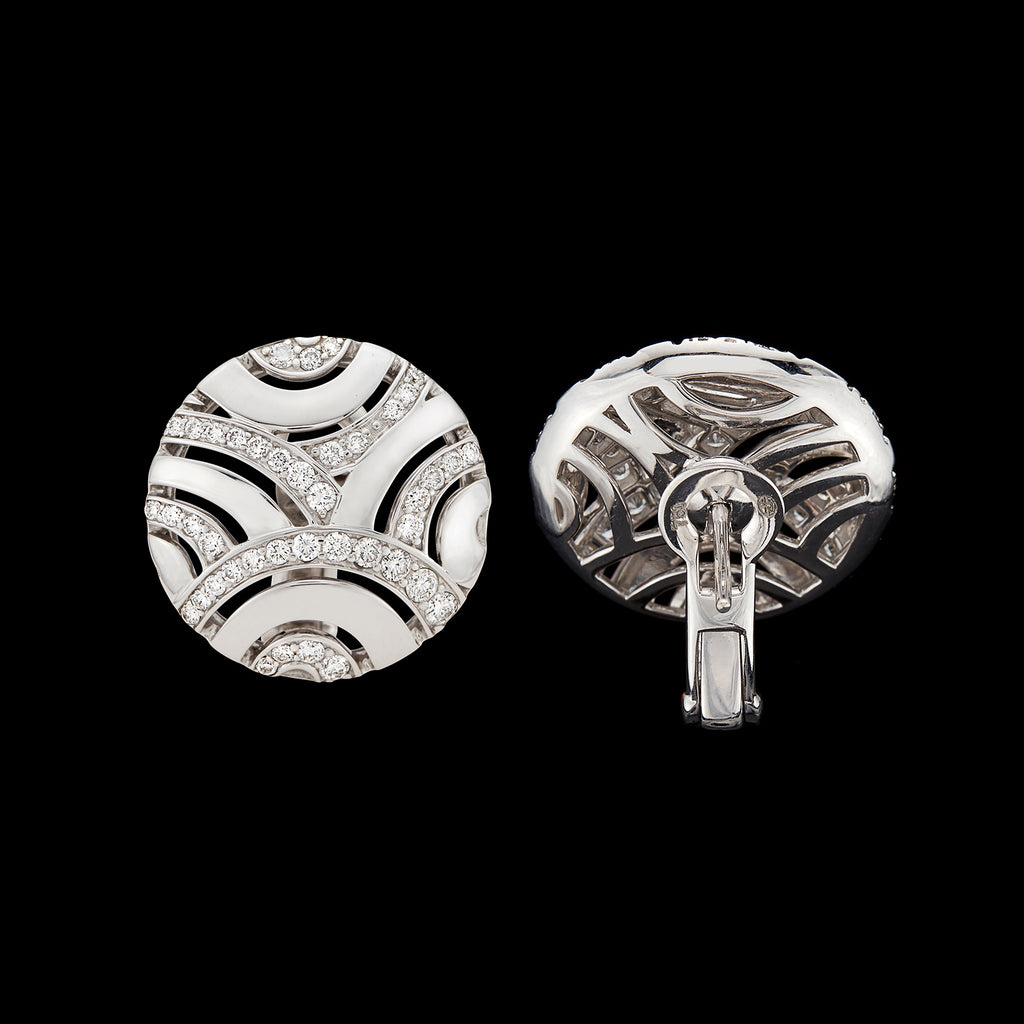 Gubelin Diamond & 18k White Gold Earrings
