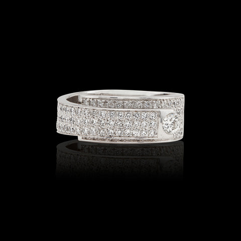 Hans D. Krieger Diamond & 18k White Gold Ring