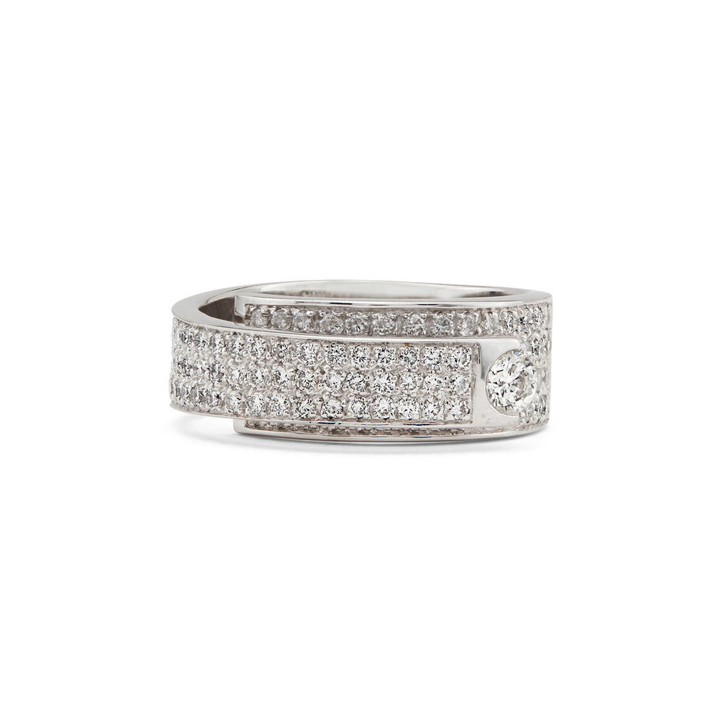 Hans D. Krieger Diamond & 18k White Gold Ring