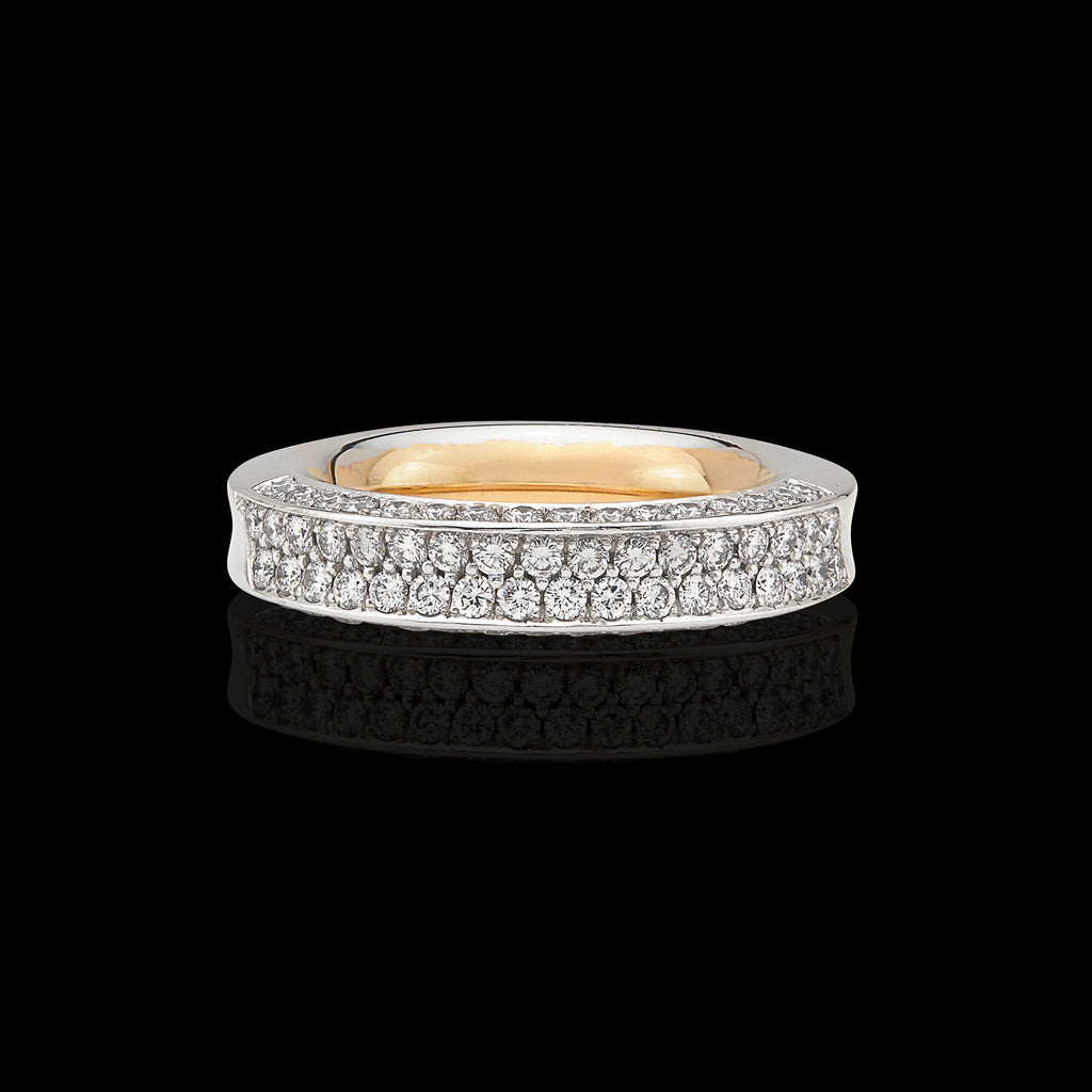 Hans D. Krieger Diamond & 18k Bicolor Gold Ring