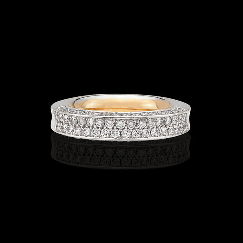 Hans D. Krieger Diamond & 18k Bicolor Gold Ring