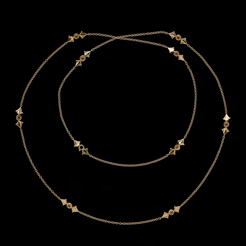 Marina B. Yellow Sapphire & 18k Gold Necklace