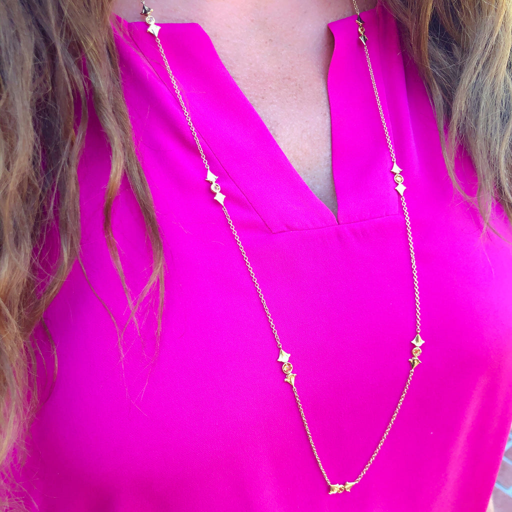 Marina B. Yellow Sapphire & 18k Gold Necklace