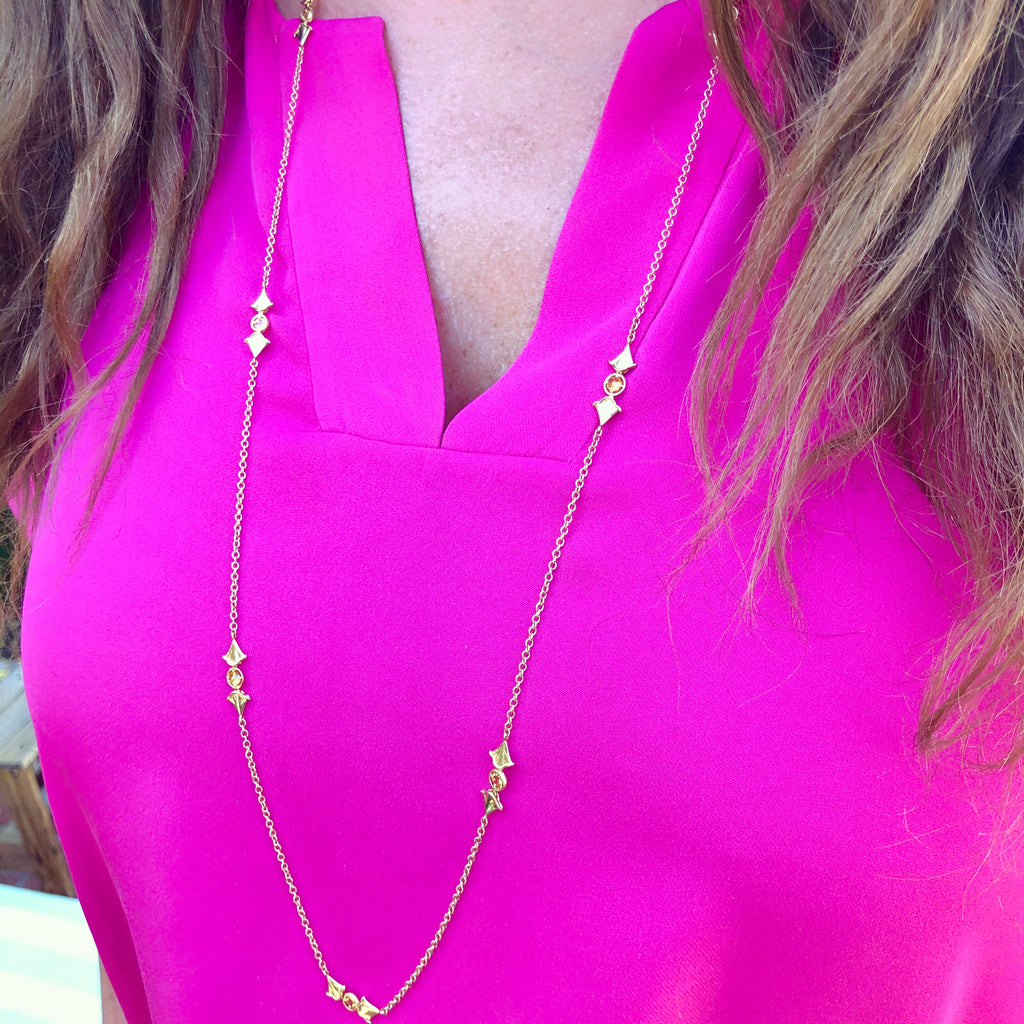 Marina B. Yellow Sapphire & 18k Gold Necklace