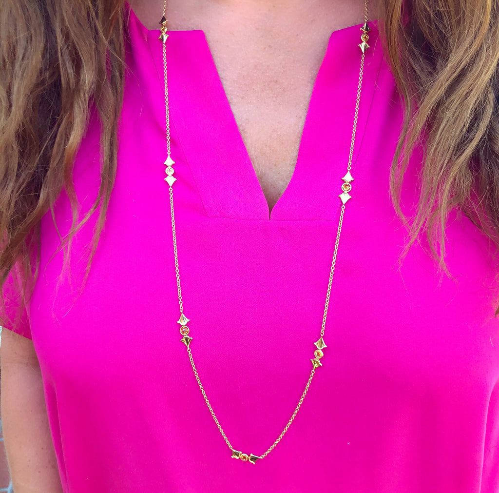 Marina B. Yellow Sapphire & 18k Gold Necklace