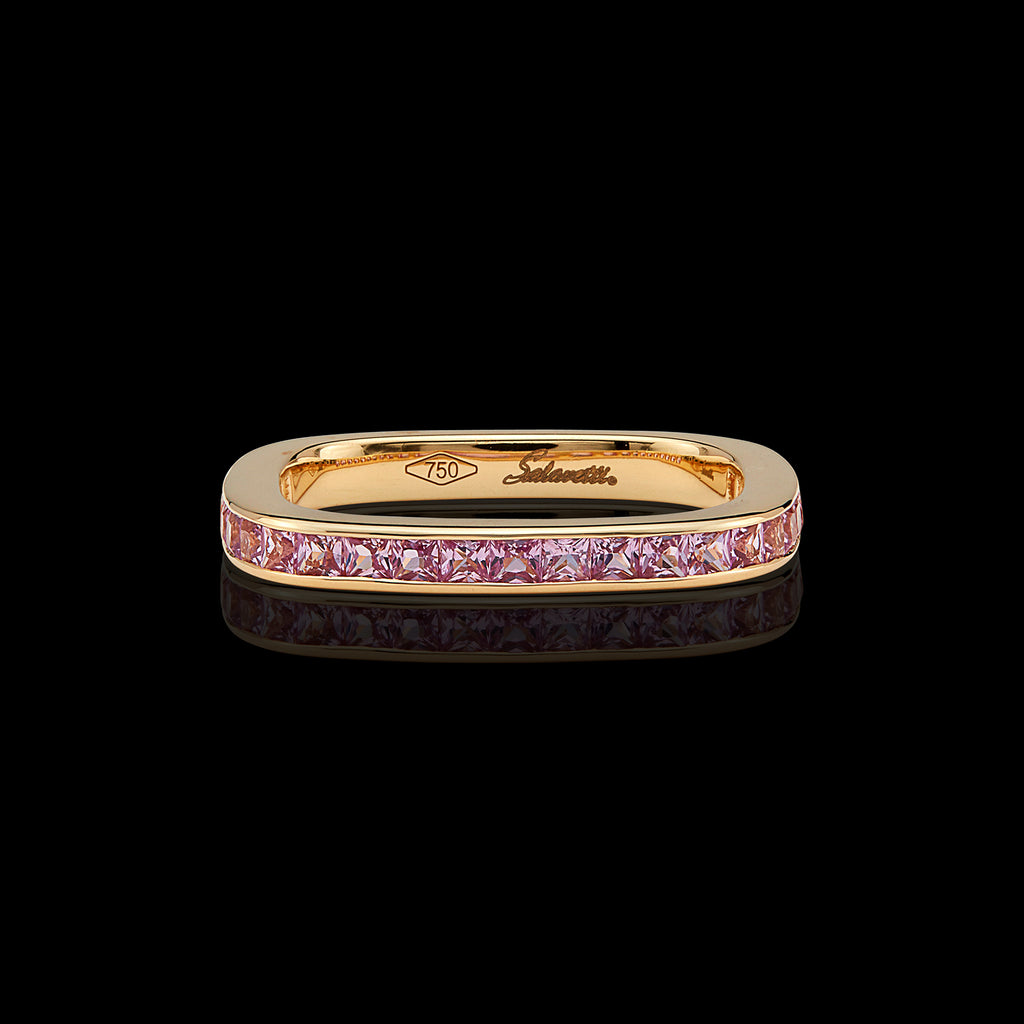 Salavetti Pink Sapphire & 18k Gold Stacking Ring