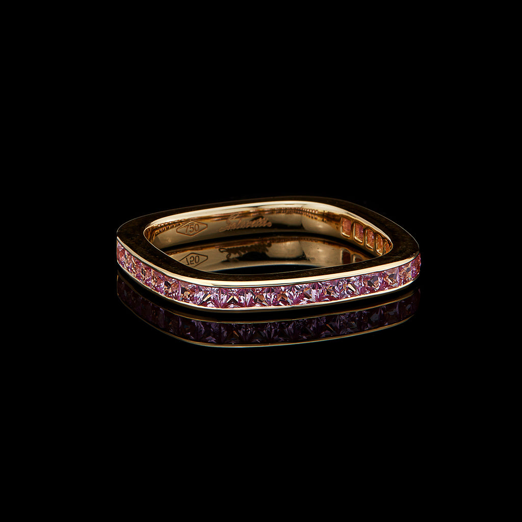 Salavetti Pink Sapphire & 18k Gold Stacking Ring