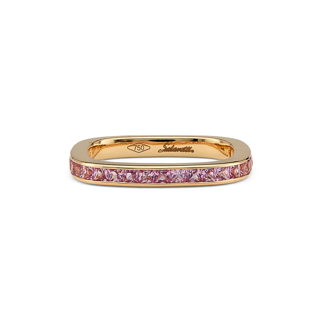 Salavetti Pink Sapphire & 18k Gold Stacking Ring