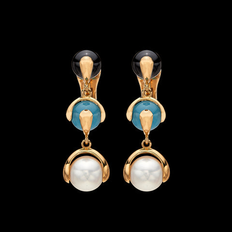 Marina B. Multi Gem-Set & 18k Gold Earrings