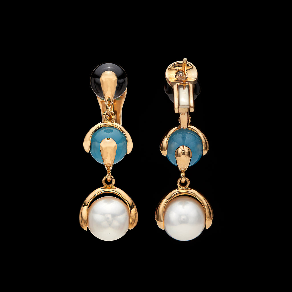 Marina B. Multi Gem-Set & 18k Gold Earrings