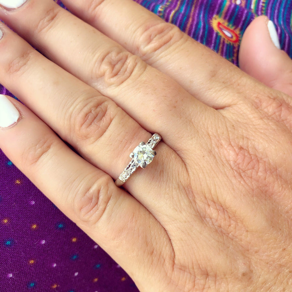 Classic Diamond & Platinum Engagement Ring