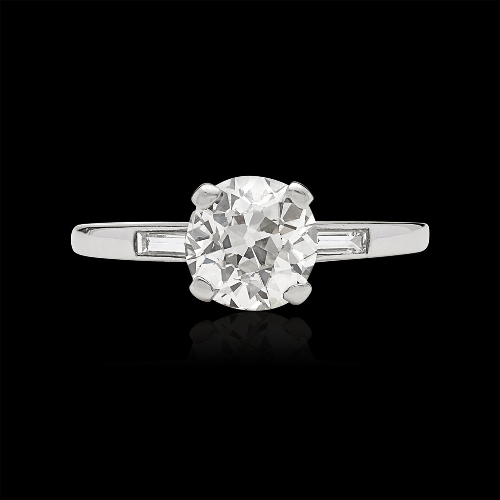 1.63-ct. Old European-Cut Diamond Engagement Ring