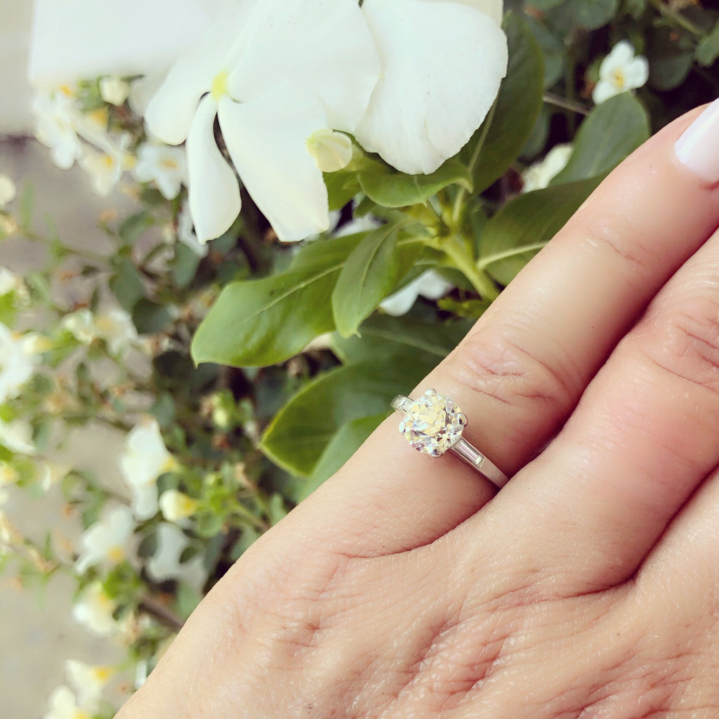 1.63-ct. Old European-Cut Diamond Engagement Ring