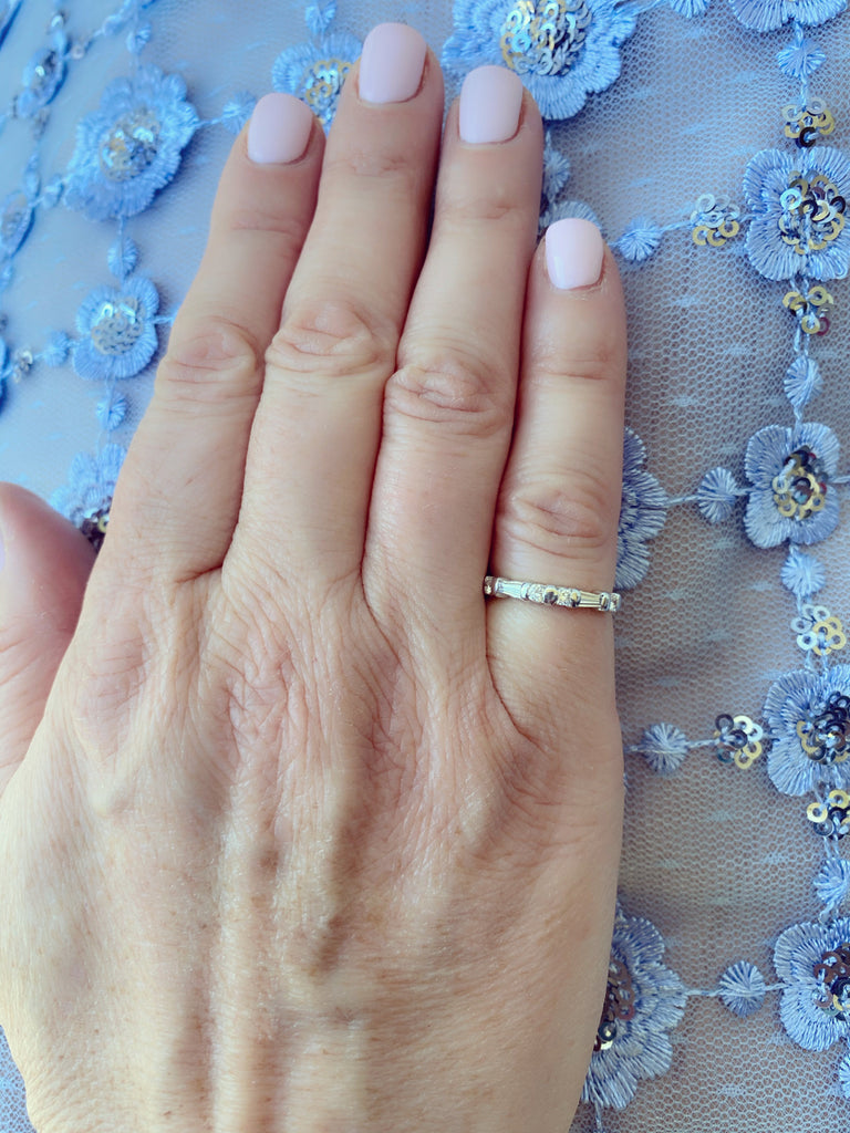 Diamond & Platinum Wedding Band