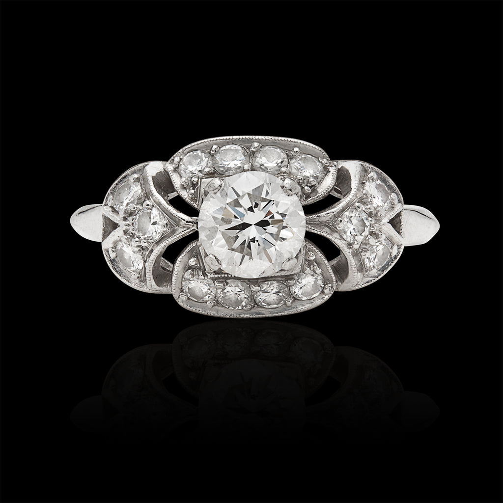 Vintage Diamond & Platinum Engagement Ring
