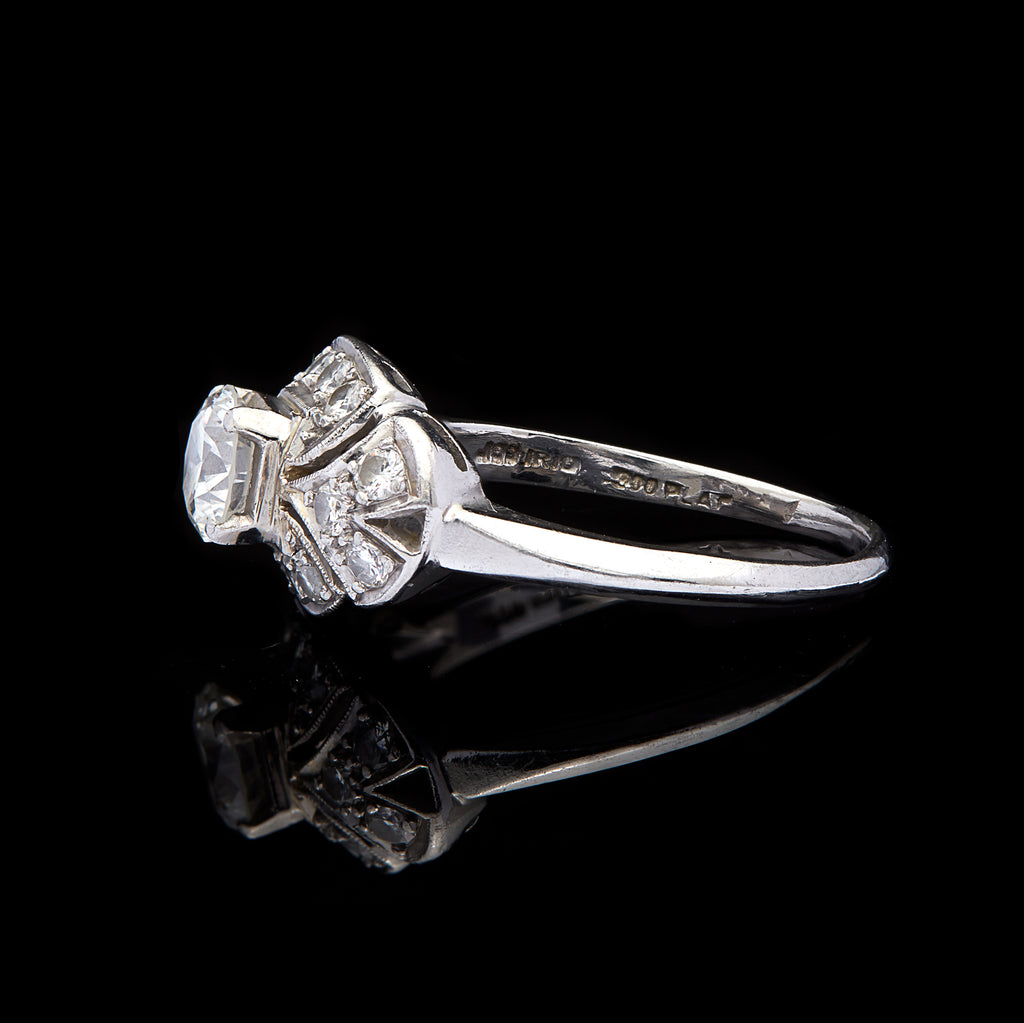 Vintage Diamond & Platinum Engagement Ring