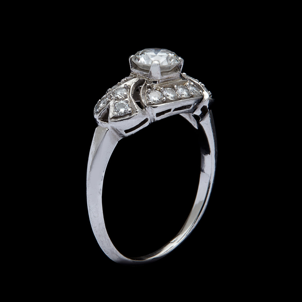 Vintage Diamond & Platinum Engagement Ring