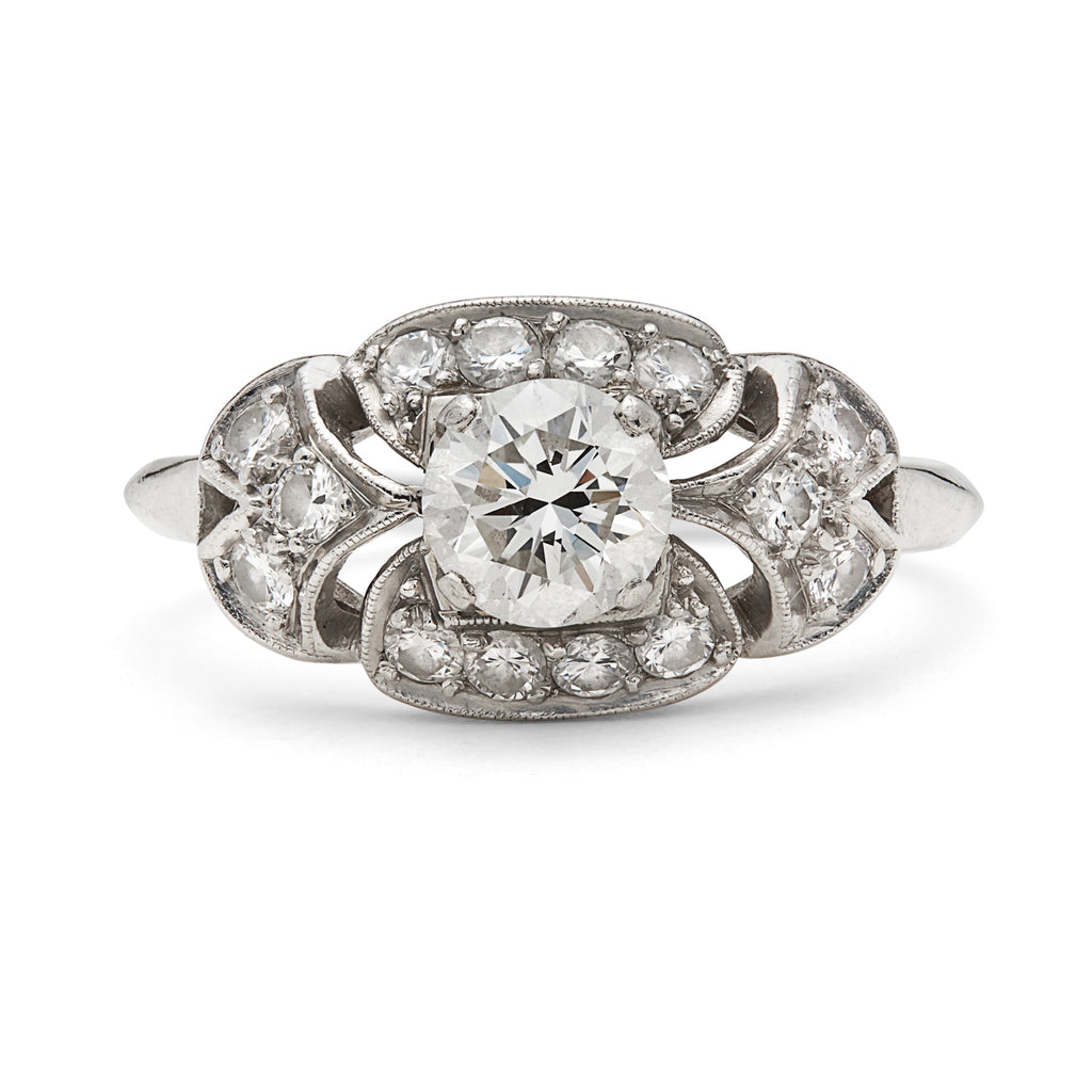 Vintage Diamond & Platinum Engagement Ring