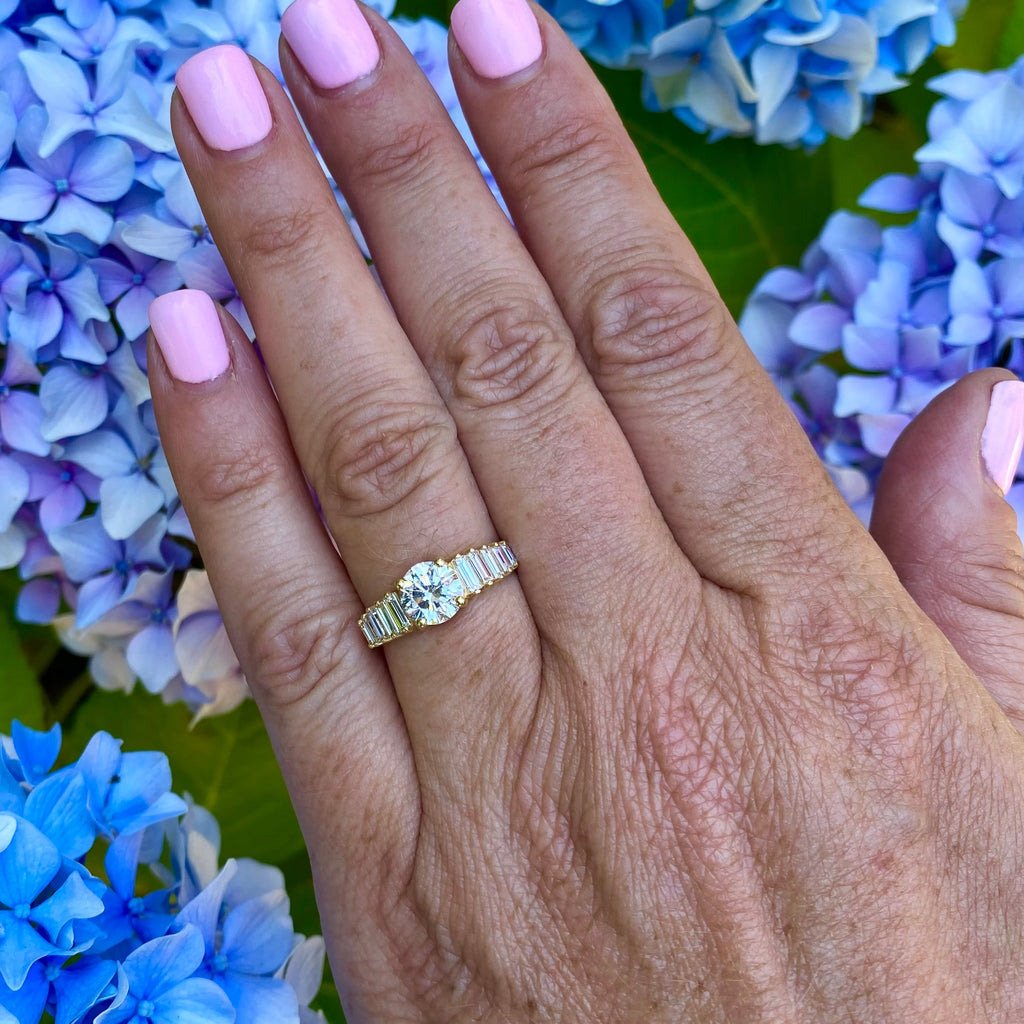 GIA 1.08-ct. H/SI1 Diamond Engagement Ring