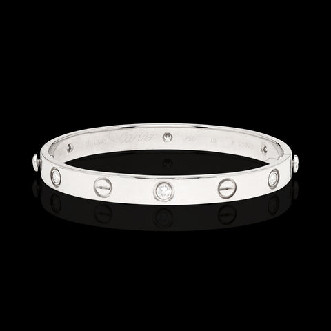 Cartier Diamond White Gold Love Bracelet