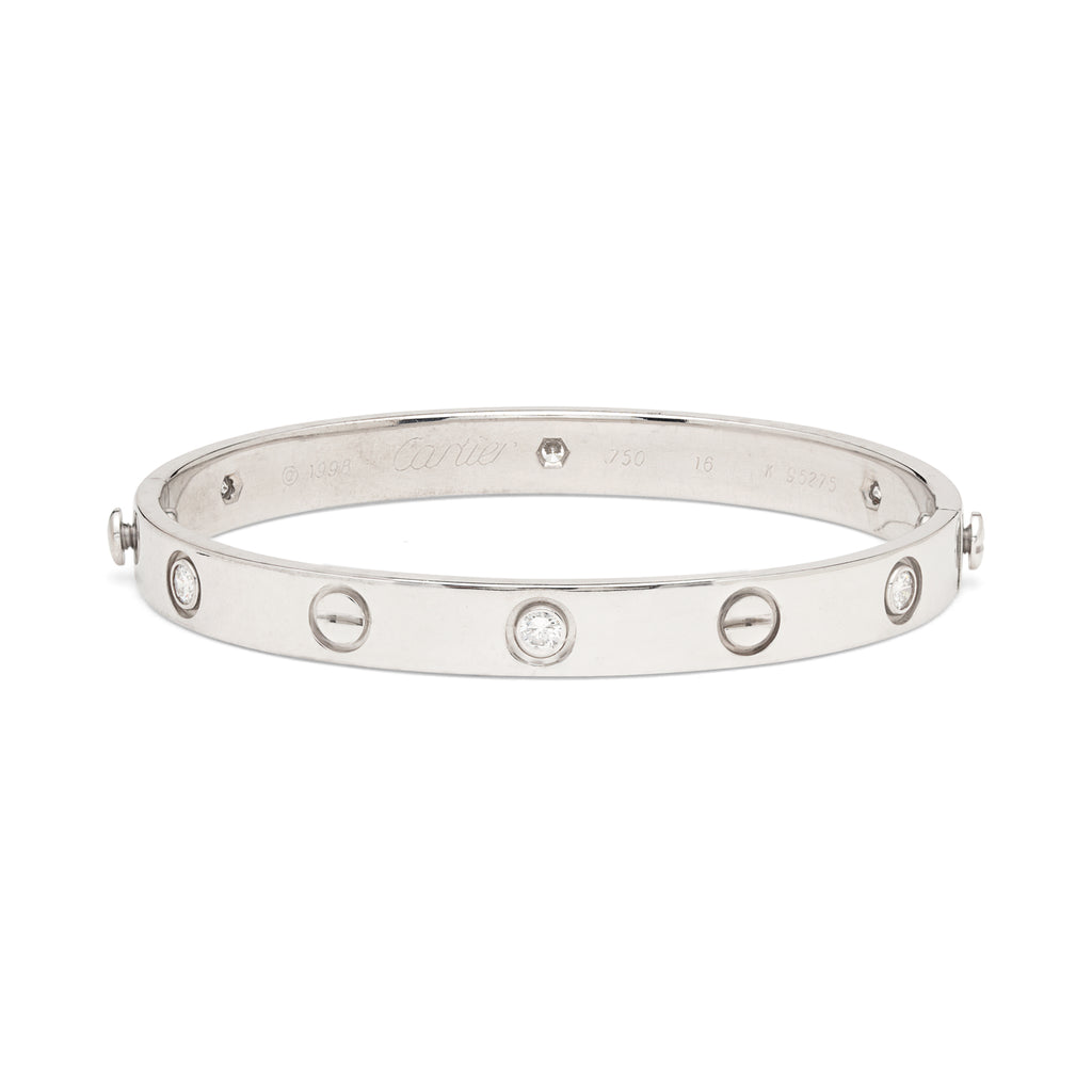 Cartier Diamond White Gold Love Bracelet