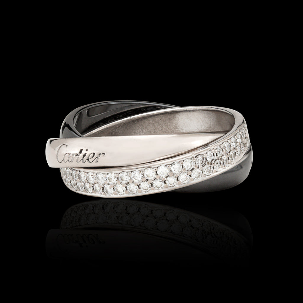 洗練ジュエリー【Cartier】Trinity ring, ceramic classic model Trinity ring, ceramic, classic model