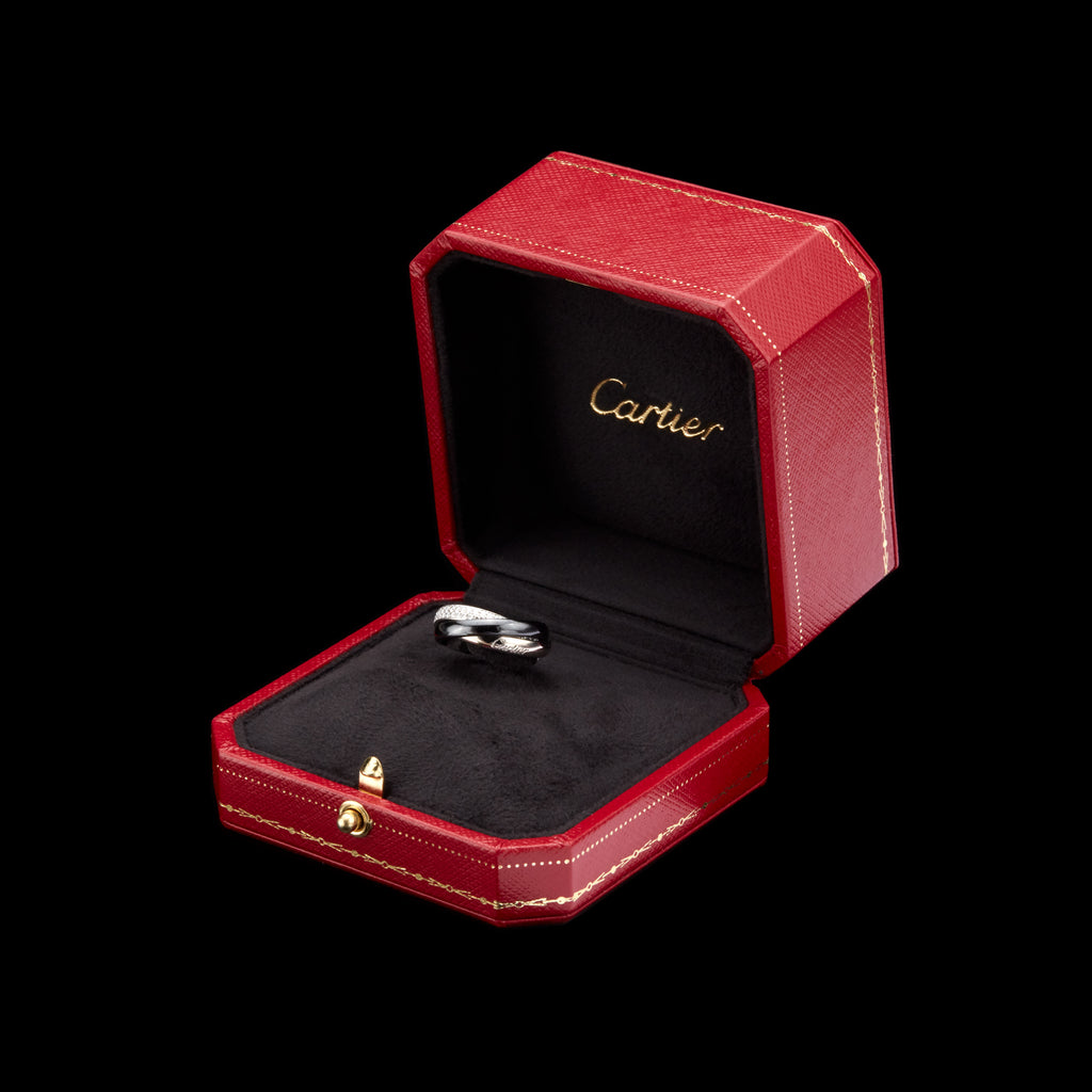 Cartier Diamond & Ceramic Trinity Ring