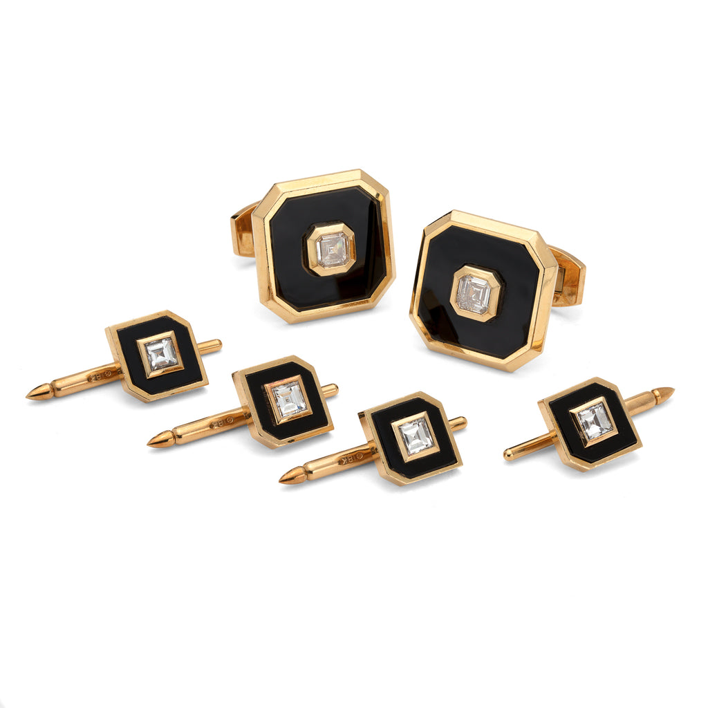 Man's Diamond & Onyx Dress Set