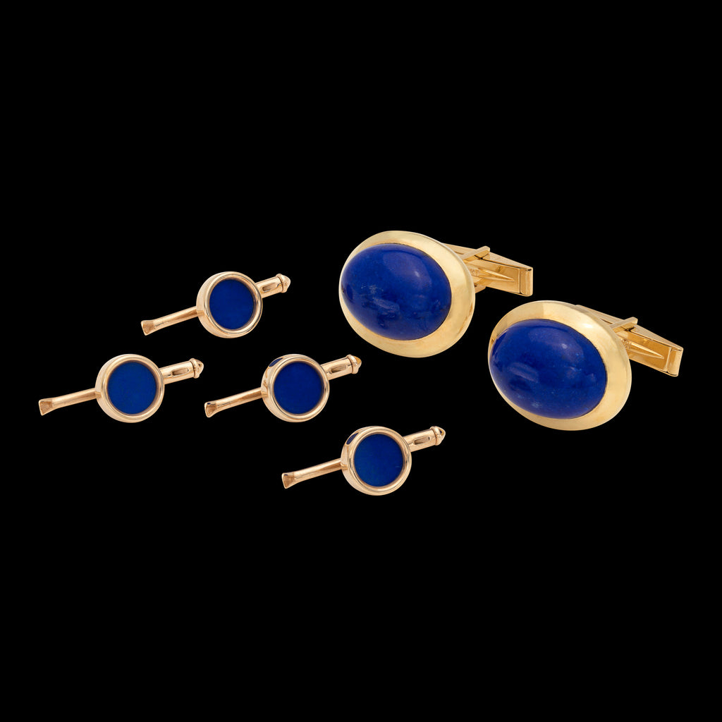 Men's Lapis & Gold Dress Set