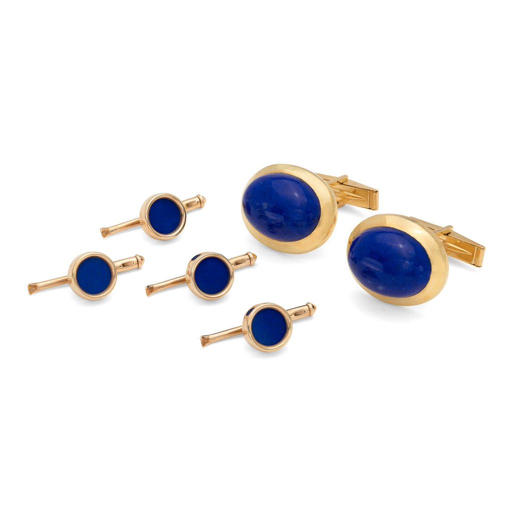 Men's Lapis & Gold Dress Set