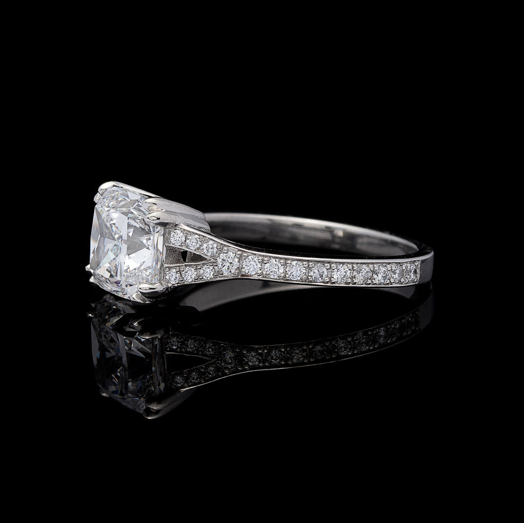 GIA 2.50-cts F/VS1 Cushion Diamond Engagement Ring